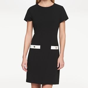 Tommy hilfiger dress black with white pockets